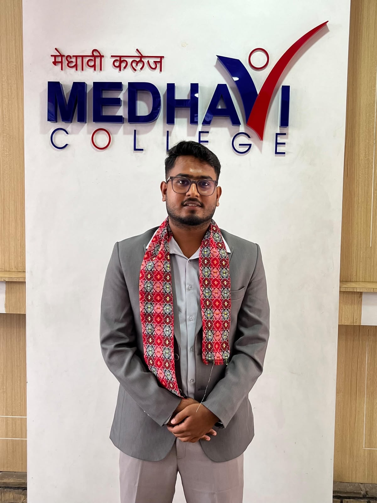Kunal Sah at Medhavi College following the Internship Dynamics session